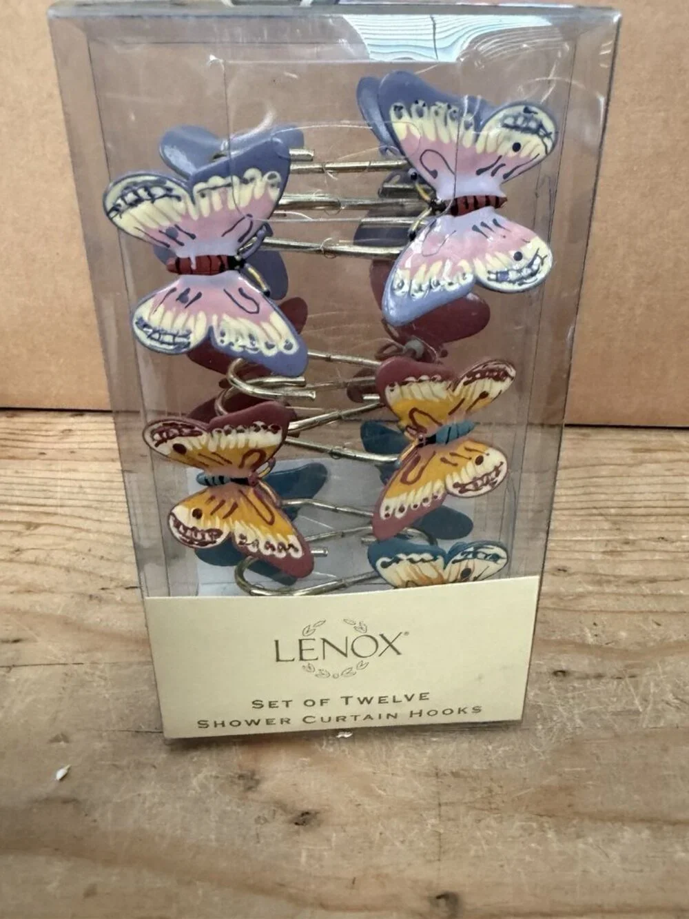 LENOX Butterfly Meadow Set of 12 Shower Curtain Hooks